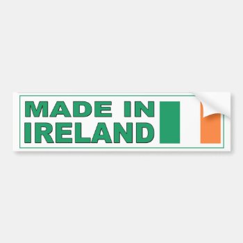 Made In Ireland Car Sticker With Irish Flag by Stickies at Zazzle