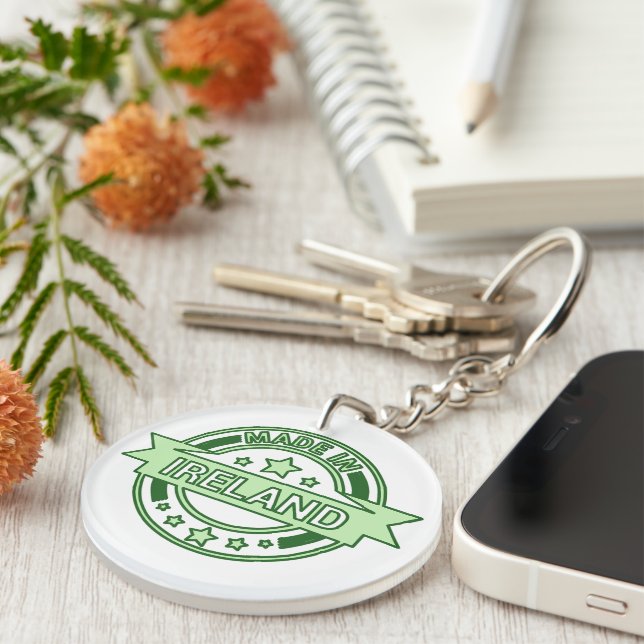 Made in Ireland St Patrick's day Keychain (Front Right)
