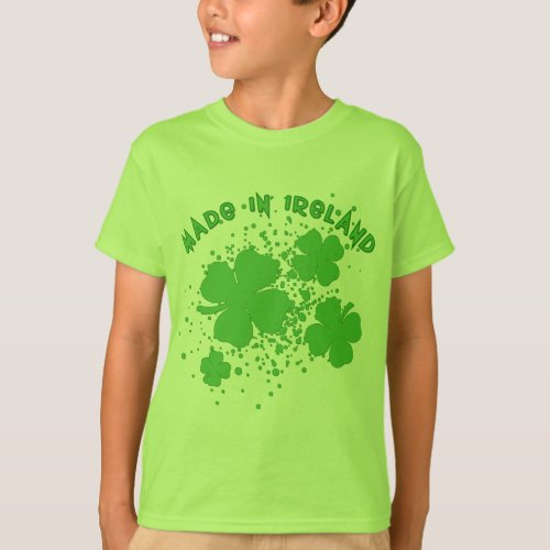 Made In Ireland with Shamrocks Products T_Shirt
