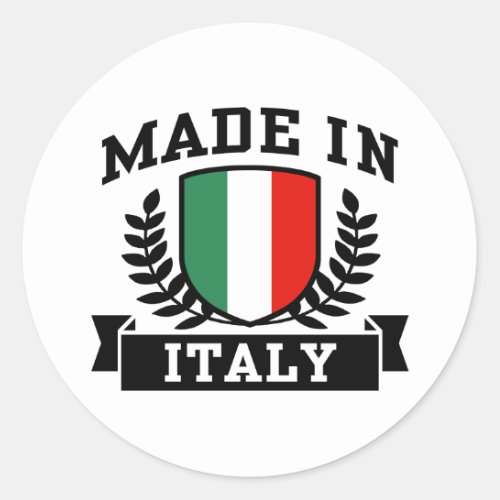 Made in Italy Classic Round Sticker