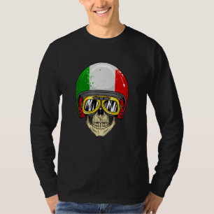 Made In Italy Cool Italian Flag Skull Illustration T-Shirt