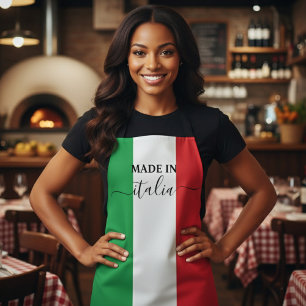 Made in Italy Italian Flag Red White Green Italia Apron