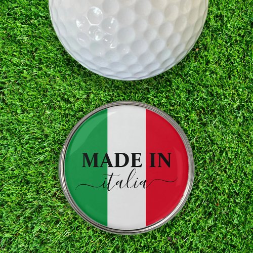 Made in Italy Italian Flag Red White Green Italia Golf Ball Marker