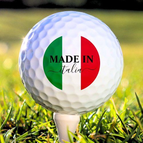 Made in Italy Italian Flag Red White Green Italia Golf Balls
