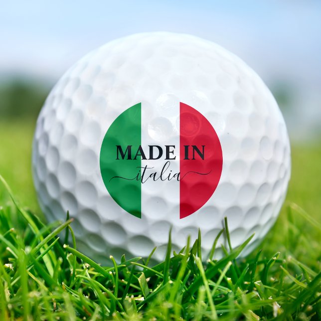 Made in Italy Italian Flag Red White Green Italia Golf Balls (Creator Uploaded)