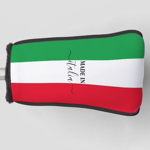 Made in Italy Italian Flag Red White Green Italia Golf Head Cover