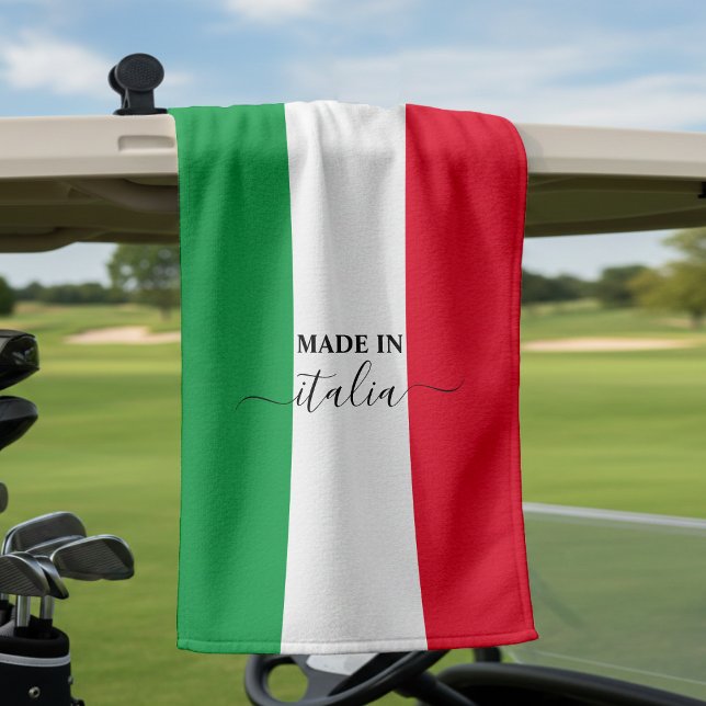 Made in Italy Italian Flag Red White Green Italia Golf Towel (Creator Uploaded)