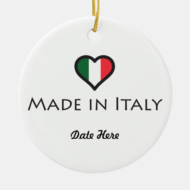 Made In Italy Personalized Design Ceramic Ornament (Front)