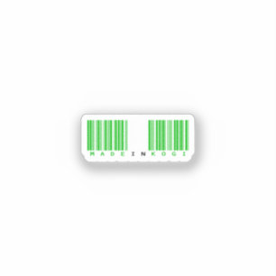Made in Kogi State Barcode Flag Sticker