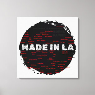 Made In LA Hood Map By Abby Anime (c) Canvas Print