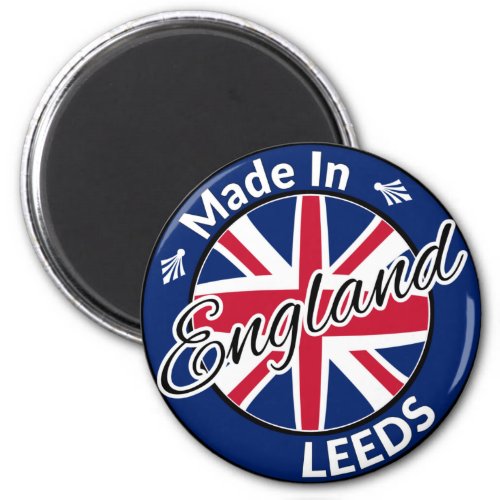 Made in Leeds England Union Jack Flag Magnet