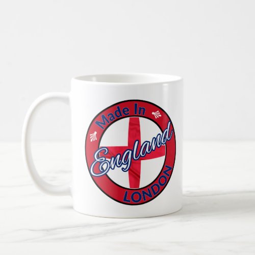 Made in London England St George Flag Coffee Mug
