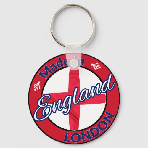 Made in London England St George Flag Keychain