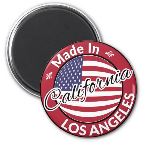 Made in Los Angeles California Stars Stripes Flag Magnet