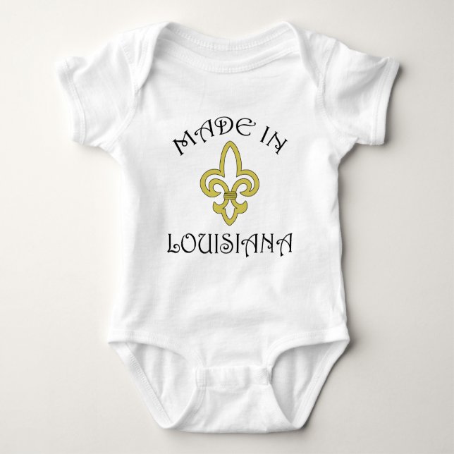 Made In Louisiana Baby Bodysuit (Front)