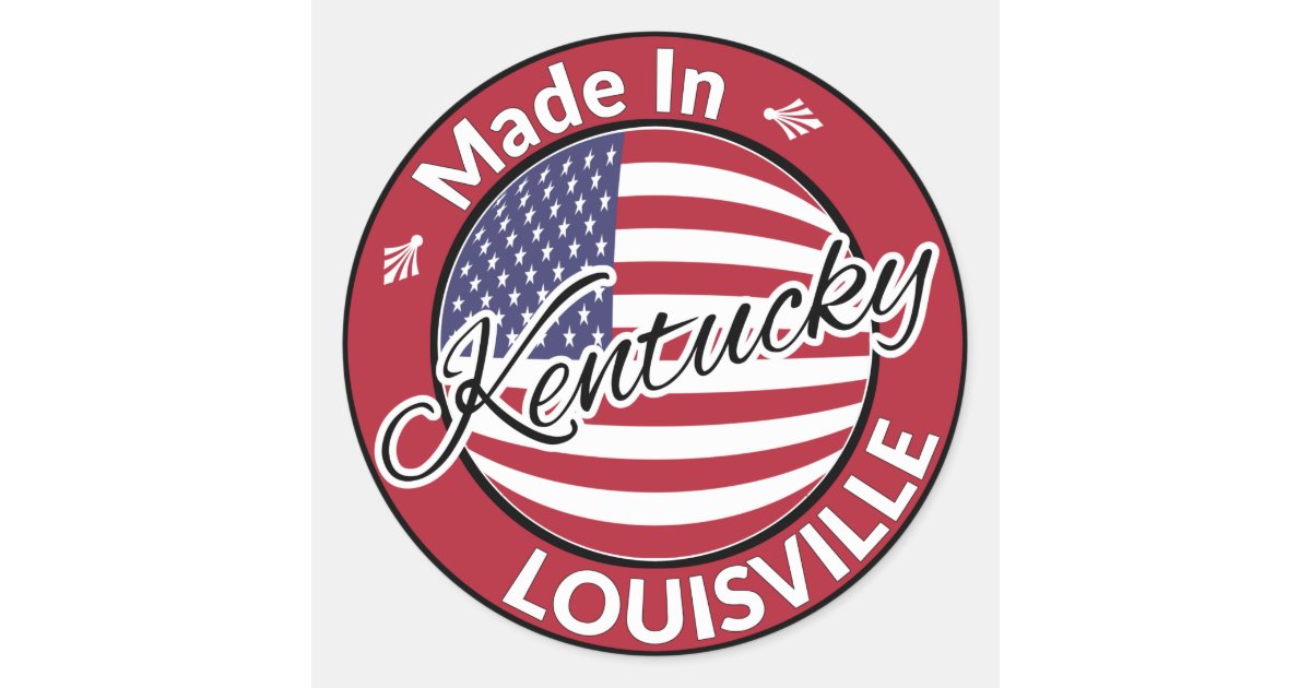 Made in Louisville Kentucky USA Flag Keychain | Zazzle