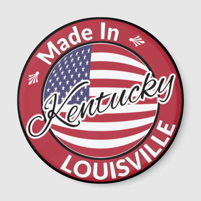 Made in Louisville Kentucky USA Flag Keychain | Zazzle