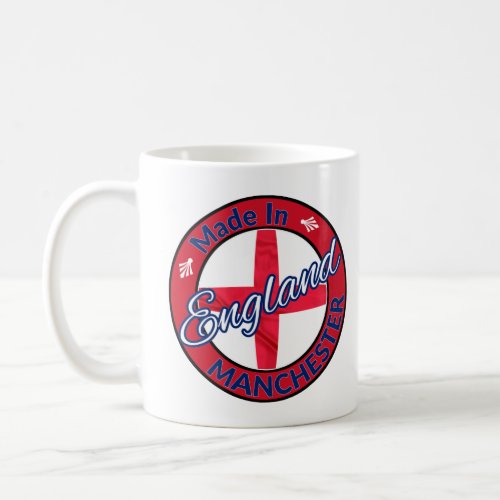 Made in Manchester England St George Flag Coffee Mug