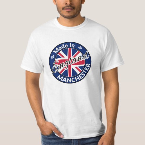 Made in Manchester England Union Jack Flag T_Shirt
