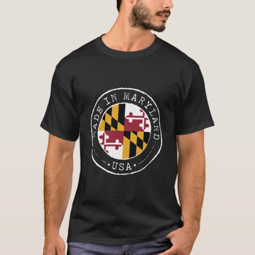 Made In Maryland Hoodie Vintage State Md Flag T_Shirt