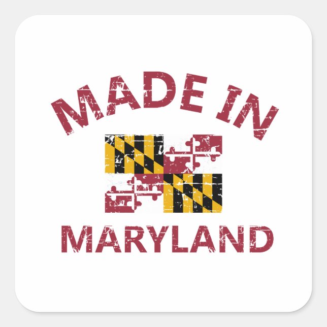 Made in Maryland Square Sticker (Front)