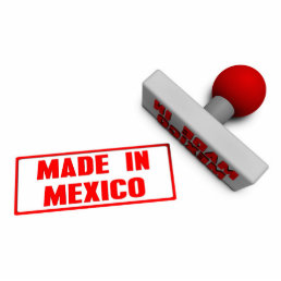 Made in Mexico Stamp or Chop on Paper Concept Statuette