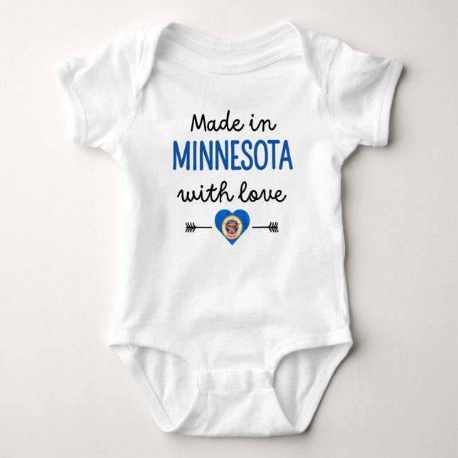 Made in Minnesota with Love Baby Bodysuit (Front)