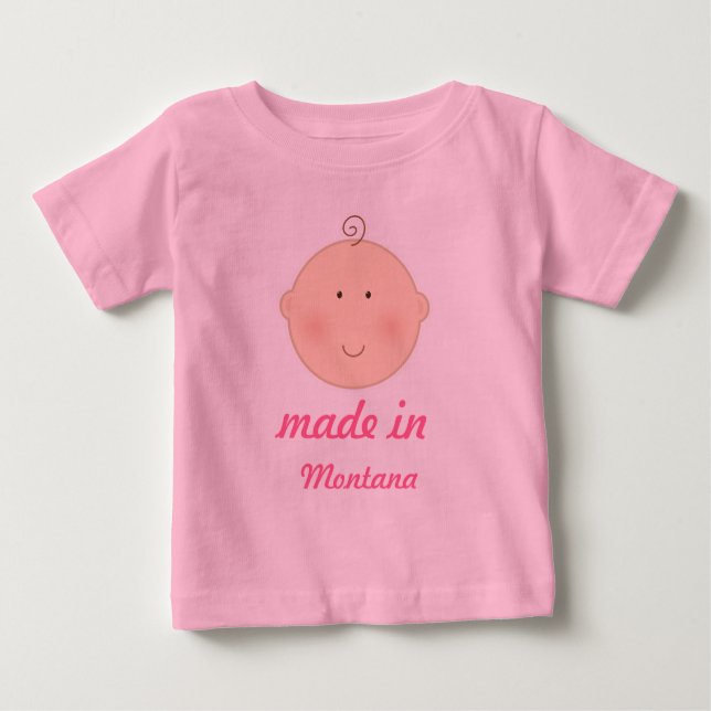 Made In Montana Baby or Toddler Tee Shirt (Front)