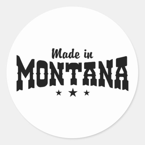 Made In Montana Classic Round Sticker