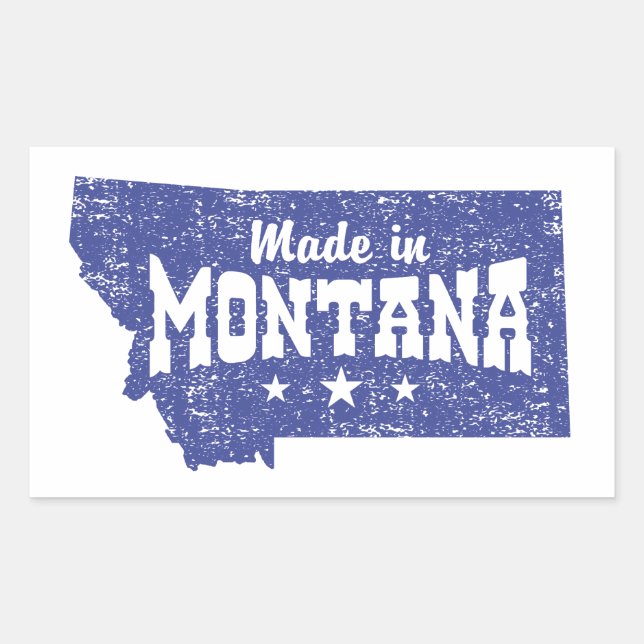 Made In Montana Rectangular Sticker (Front)