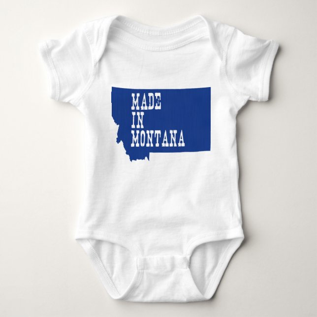 Made In Montana Shaped Infant Montanan Big Sky Baby Bodysuit (Front)