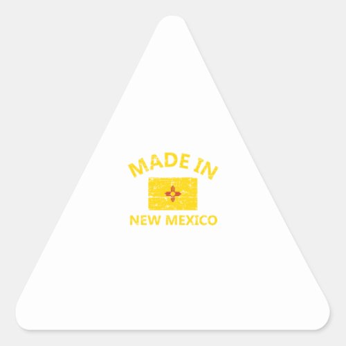 Made in NEW MEXICO United States Flag designs Triangle Sticker