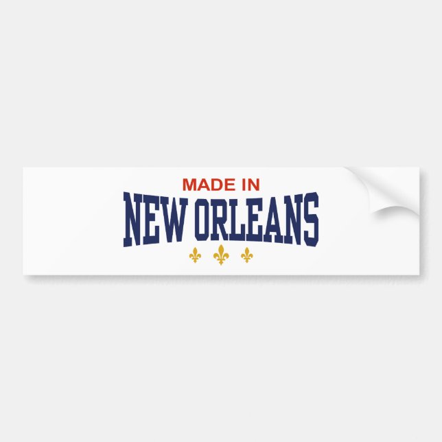 Made in New Orleans Bumper Sticker (Front)