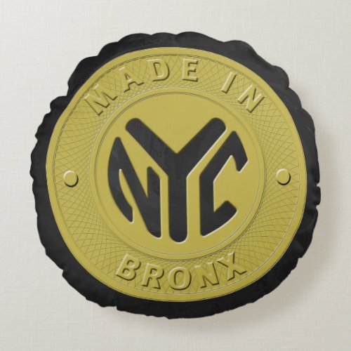 Made In New York Bronx Round Pillow