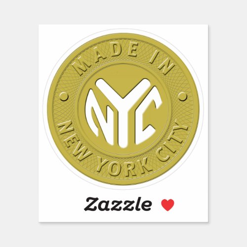 Made In New York City Token Sticker