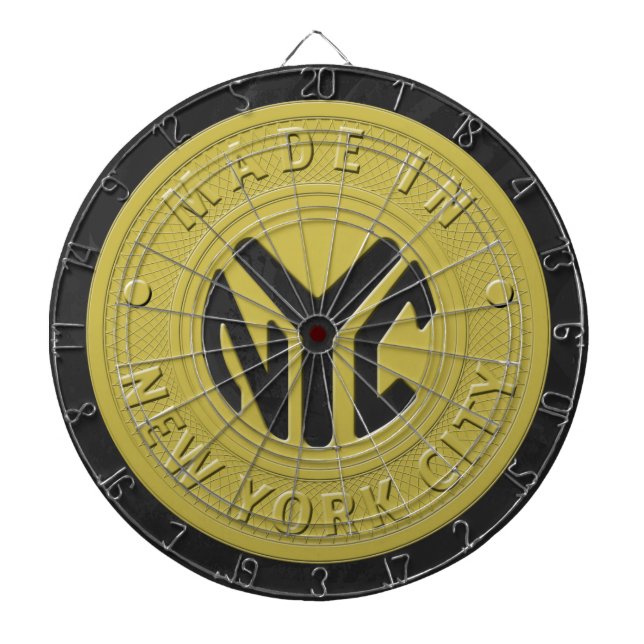 Made In New York Dartboard With Darts (Front)