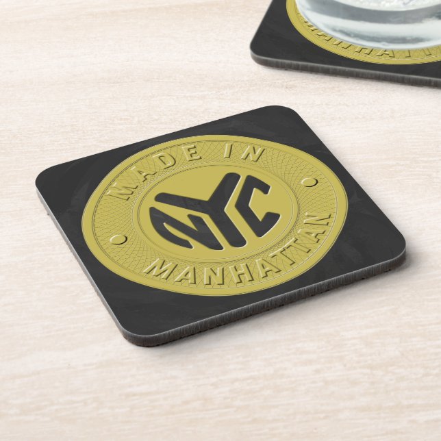 Made In New York Manhattan Beverage Coaster (Left Side)