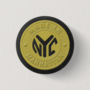 Made In New York Manhattan Button