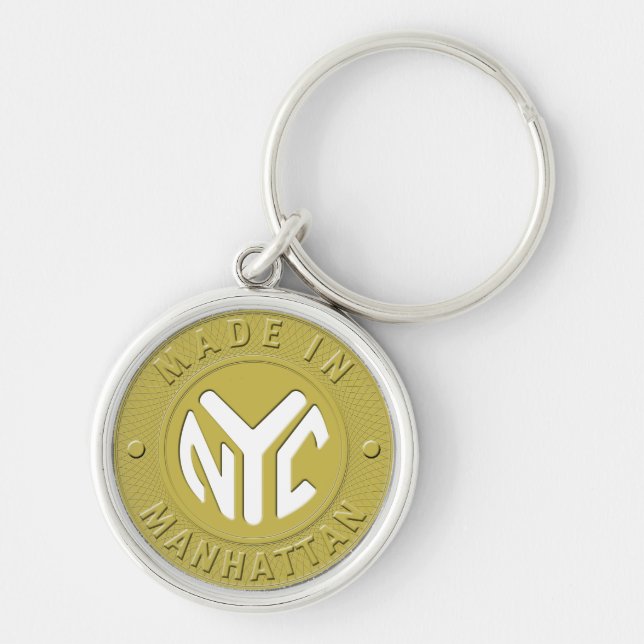Made In New York Manhattan Keychain (Front)