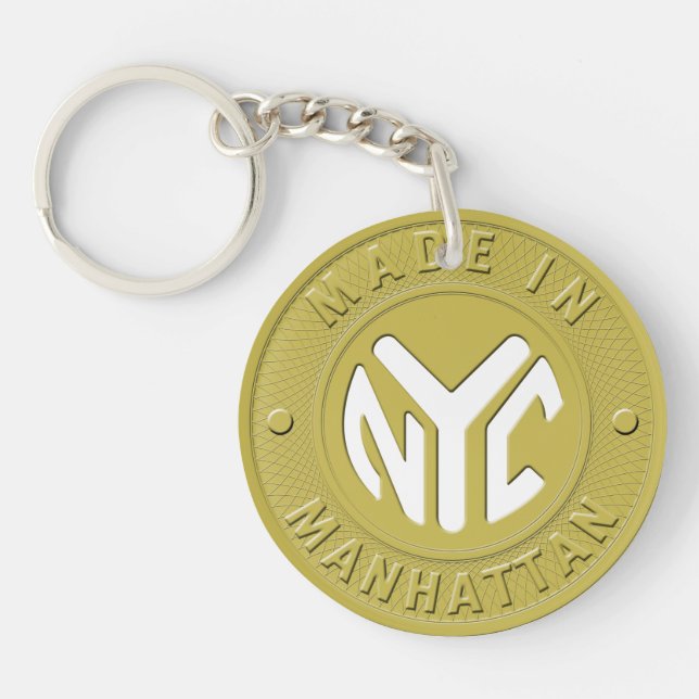 Made In New York Manhattan Keychain (Front)