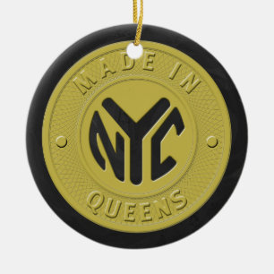 Made In New York Queens Ceramic Ornament