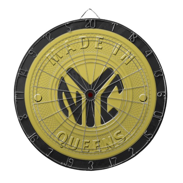 Made In New York Queens Dart Board (Front)