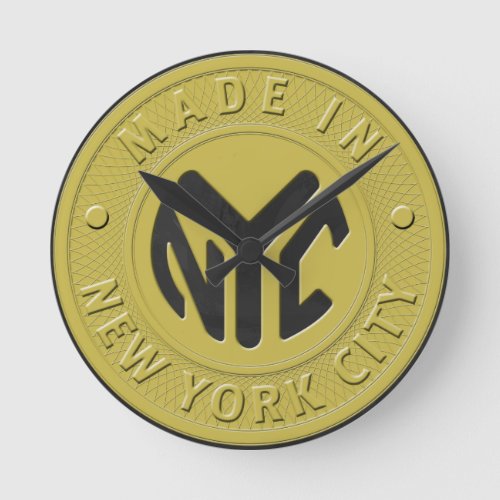 Made In New York Round Clock