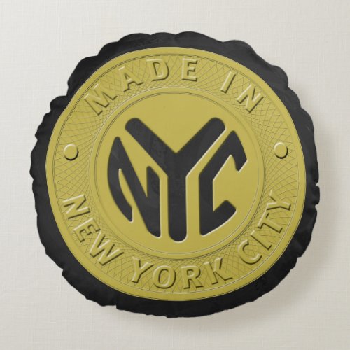 Made In New York Round Pillow