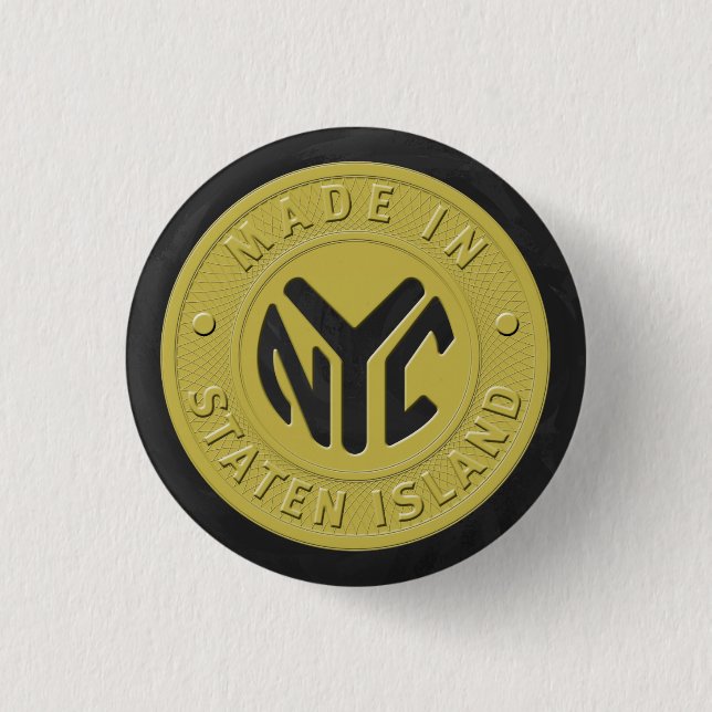 Made In New York Staten Island Button (Front)