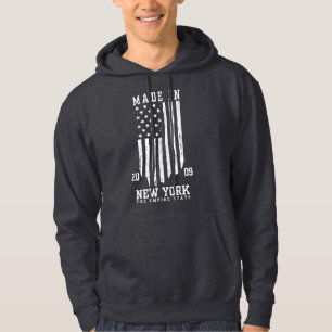 Made in New York the Empire State 2009 Birth Year Hoodie