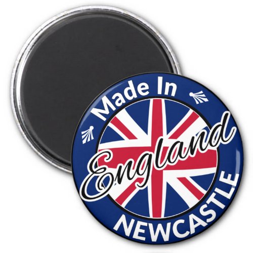 Made in Newcastle England Union Jack Flag Magnet