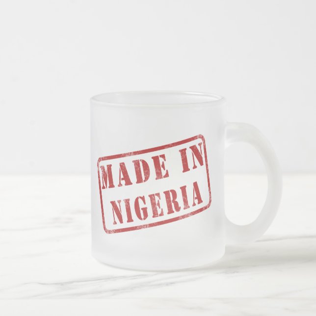 Made in Nigeria Frosted Glass Coffee Mug (Right)