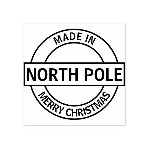 Made In North Pole Rubber Stamp