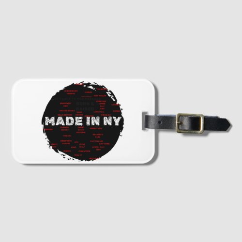 Made In NY Hood Map By Abby Animec Luggage Tag
